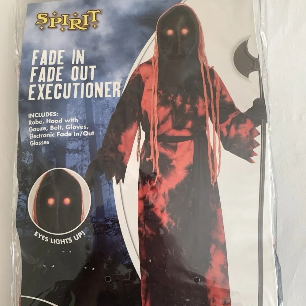 Kids Fade In Fade Out Executioner Costume, Spirit Halloween, Size Large 12-14 - Picture 1 of 5